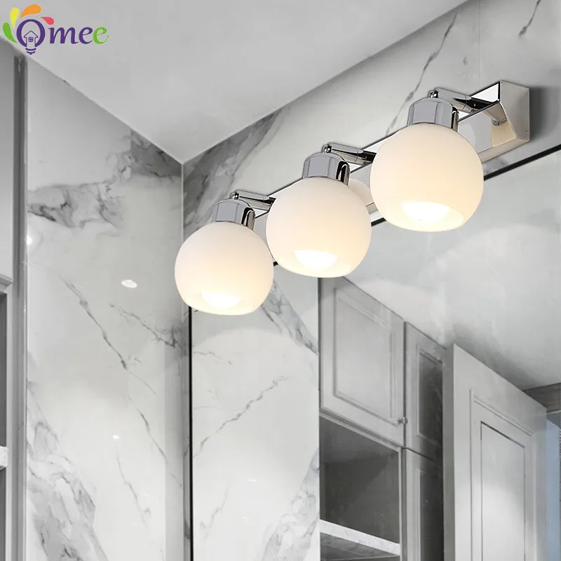 Modern Crystal Bathroom Vanity Lighting Black Chrome Vanity Light Fixtures Stainless Steel Wall Lighting Over Mirror E14 Lights