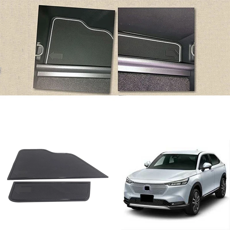 Car Rear Trunk Side Non-Slip Mat For Honda HRV HR-V Vezel Rear Trunk Storage Pocket Bottom Pad