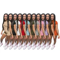 Streetwear Zipper Pockets Shorts Jumpsuit Women Clothing Short Sleeve Skinny Cargo Playsuit Summer Casual One Pieces Romper - Image 4