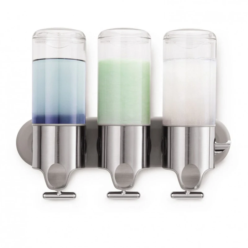 500/1000/1500ML Stainless Steel Liquid Soap Dispenser Wall Mounted Shower Gel Hand Soap Shampoo Dispenser for Kitchen Bathroom