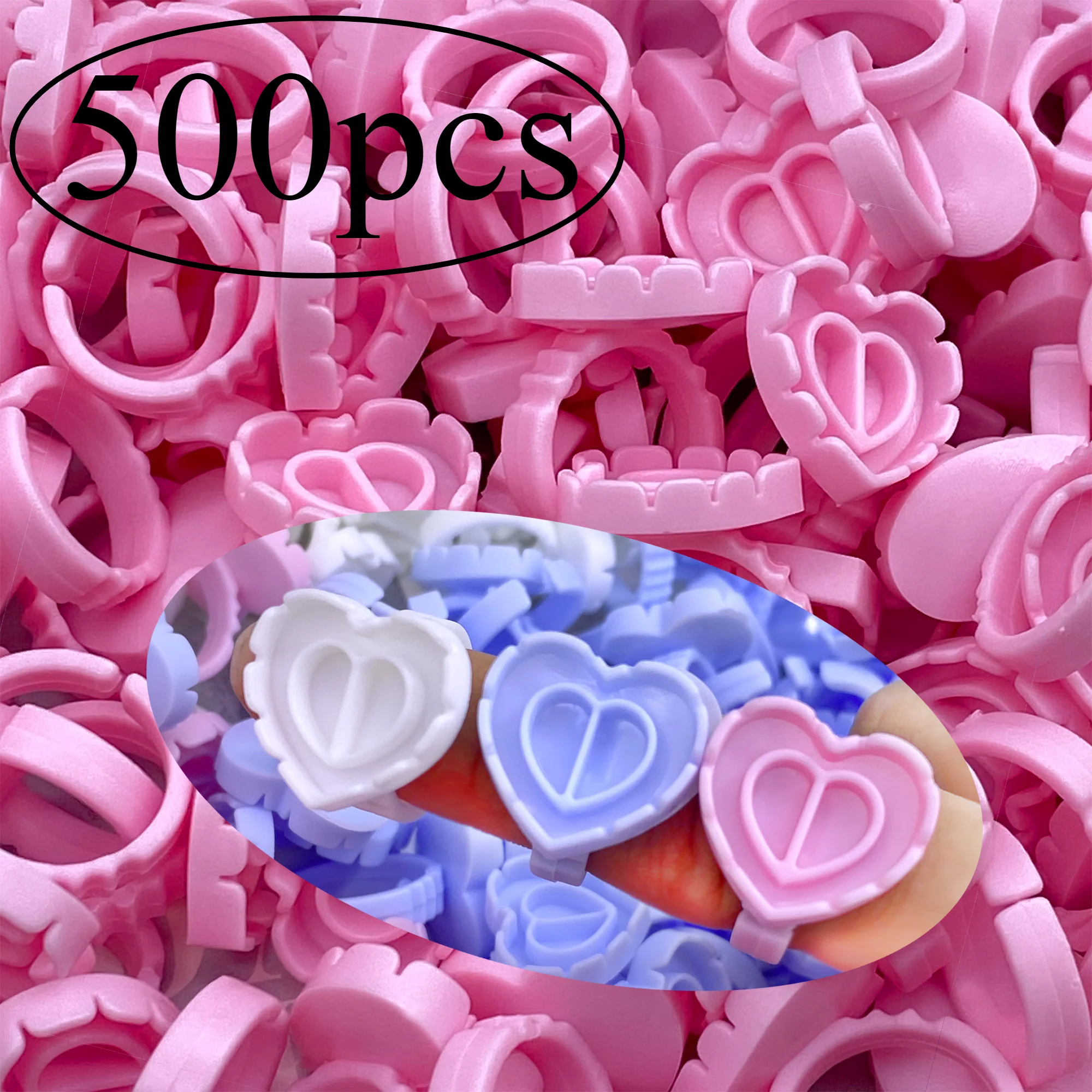 Wholesale 500Pcs Eyelash Extension Glue Ring Cup Tattoo Pigment Holder Container Lash Tools Supplier Volume Glue Ring Cup