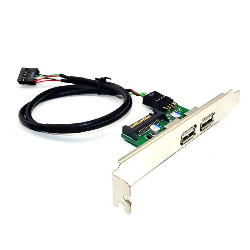 

Материнская плата для ПК 30 см, 9 контактов на 2 USB порта, 2 USB, кронштейн для панели PCI, 9 контактов, Удлинительный кабель, USB переходник для расширения карты