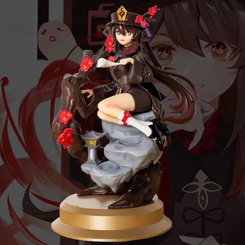 

Anime Genshin Impact Figures Seated Hu Tao Ao Mei Model Dolls Room Decoration Adult Kids Toy Gifts Collection Model