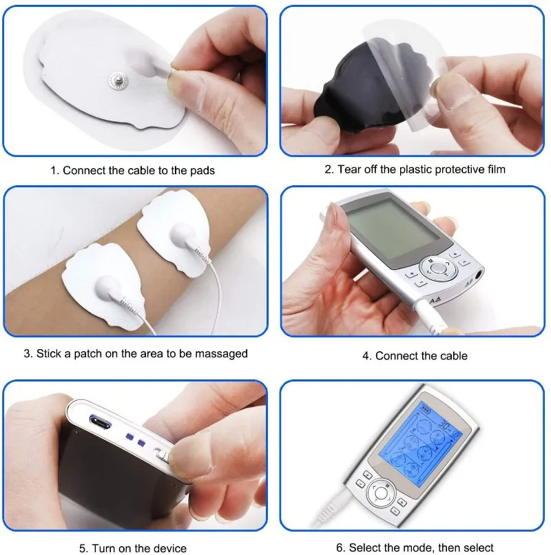 New Needle and Thread Style Socket Sticker 36 Mode Charging Pulse 7000 Therapy Massager Tens Muscle Stimulator