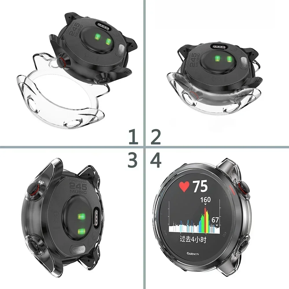 Soft TPU Smart Watch Protective Case Cover - Clear Finish