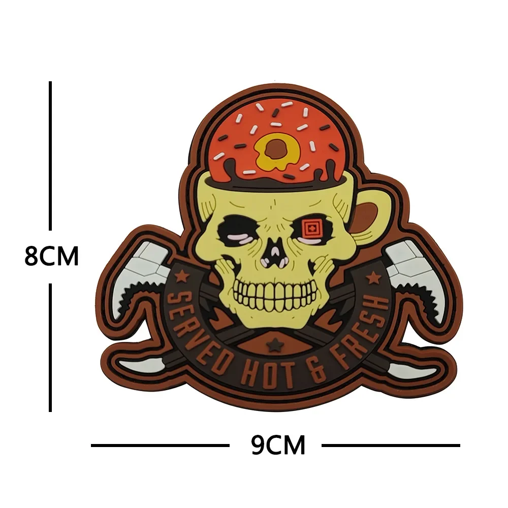 thumbnail image 1 of Parche de velcro para insignia de fitness, adhesivo táctico de goma a rayas de PVC, emblema militar para equipo de exterior, 1 of 5