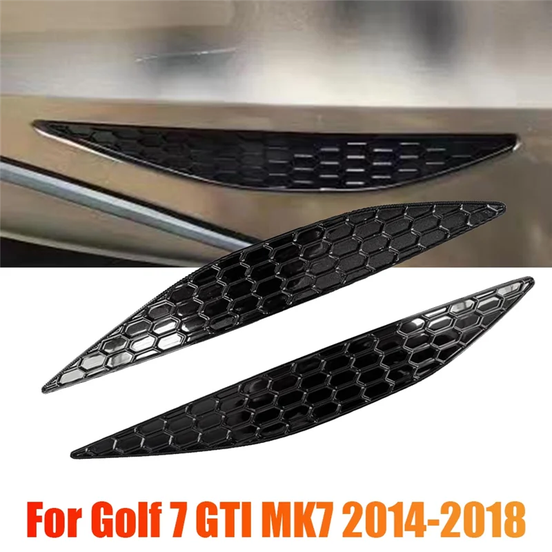 1Pair Car Styling Honeycomb Tail Rear Fog Light Cover Trim for Golf 7 GTI MK7 2014- Rear Bar Bumper Strips Sticker