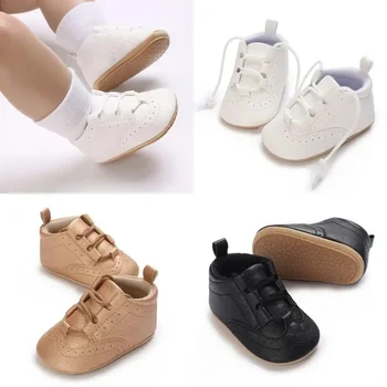 Scarpe da culla con suola morbida per neonati e ragazze Primi camminatori perfetti con design basso alla moda e antiscivolo 1