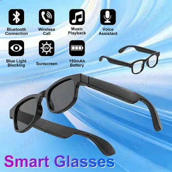 Occhiali intelligenti AI Anti luce blu Bluetooth 5.3 Chiamata wireless Riproduzione musicale Assistente vocale Occhiali Amart Occhiali da sole impermeabili