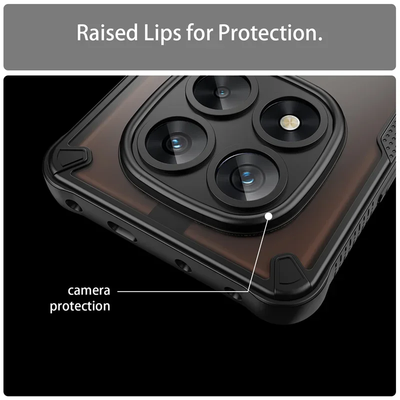 Luxury Hybrid Armor Rugged PC Case - Shockproof Airbag Protection & Camera Guard