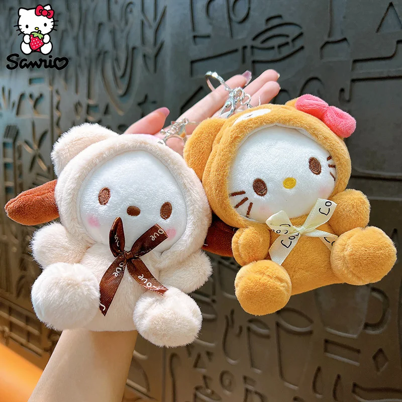 

Милые аксессуары Sanrio, брелок в виде коричной кошки, плюшевая игрушка, моя мелодия, Hello Kitty, сумка, подвеска, почтовый подарок, оптовая продажа