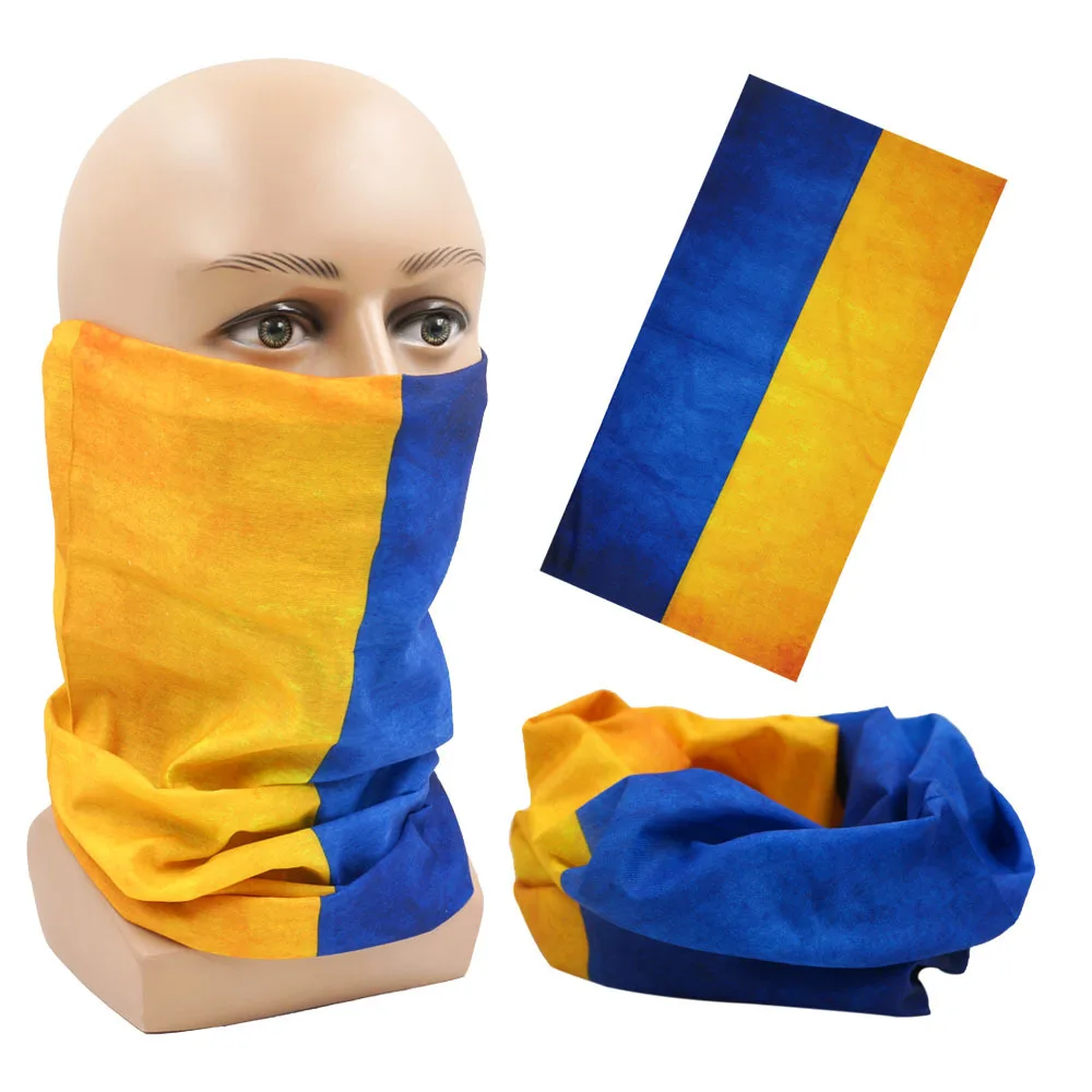 High Quality Ukrain Flag Seamless Magic Headscarf Digital Printing Mask Riding Outdoor Sports Sunscreen Bib ukraina accessories