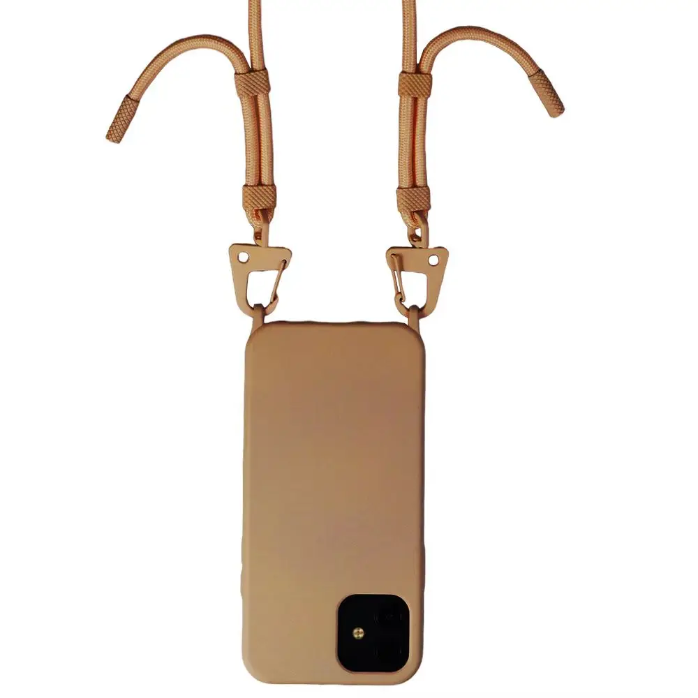 Luxury Crossbody Necklace Strap Lanyard Cord Soft Phone Case with XOUXOU Rope Cover