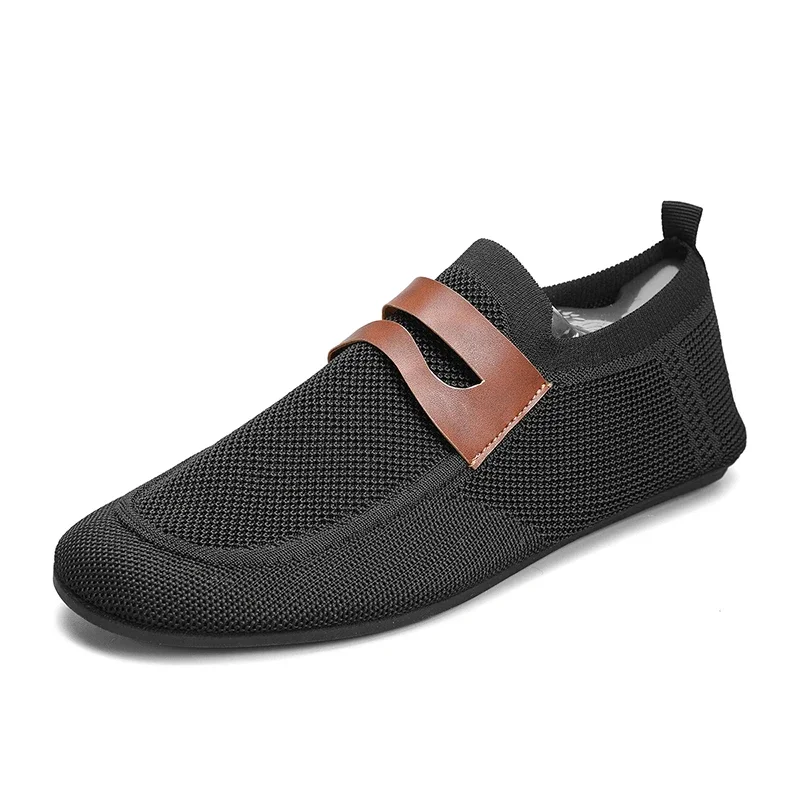 YRZL Men's Mesh Loafers Flat Shoes Breathable Slip...