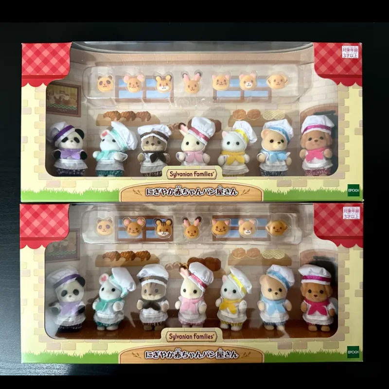 

Anime Sylvanian Doll Families Figures Toy Children's Play House Cute Baby Toy Bakery Chef Group Of Seven Kawaii Christmas Gift
