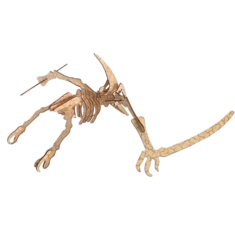 Children 3d Puzzle Wooden Toys Pterosaur 3d Wooden Games Brain Puzzle Teaser Creative Children's Toys Diy Gift p110 5