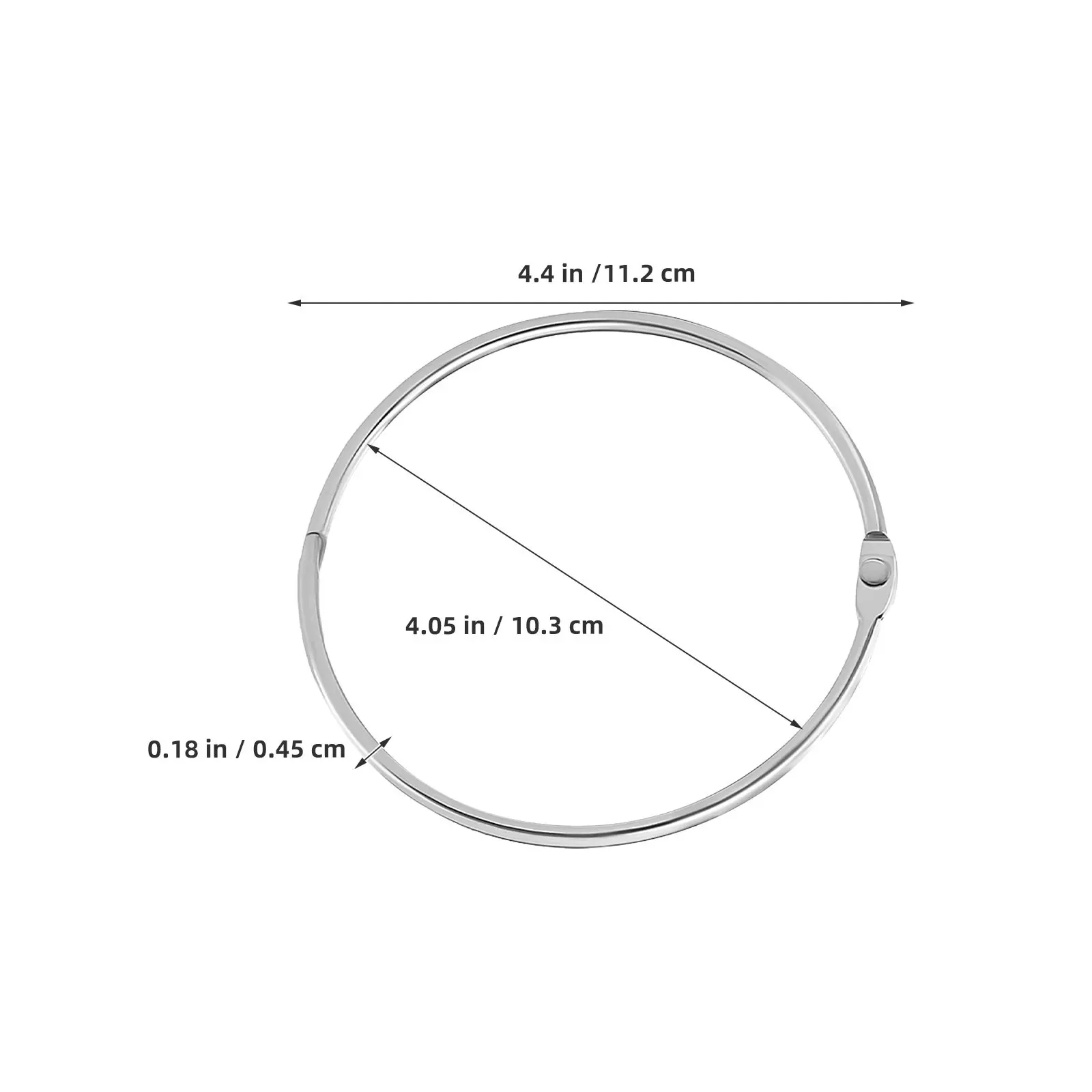 12개 금속 루즈리프 바인더 링 스냅 오픈 북 링 대형 4인치 사무용 공예 플래시카드 스크랩북 노트 카드용