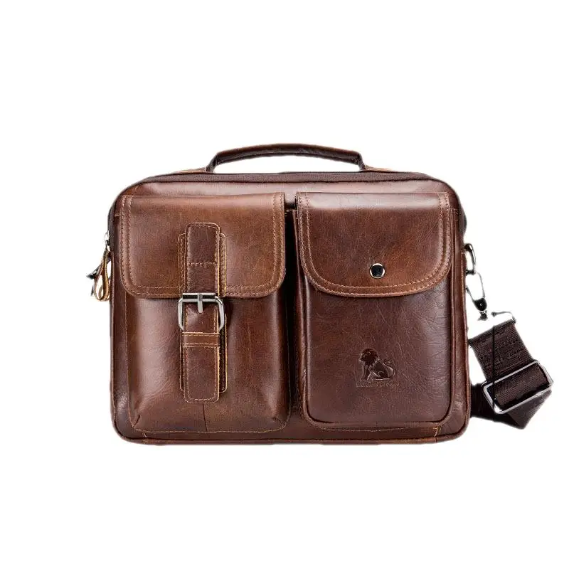 Pure Genuine Leather Men's Shoulder Bag Luxury Handbags Business Cowhide Male Crossbody Bags Vintage Man Messenger Bags
