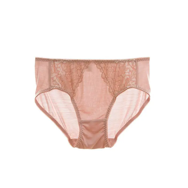 2PCS/pack Women's Panties, Lace and 100%Real Silk Underwear, Soft Comfortable Female Briefs, Cozy Underpants, 2024