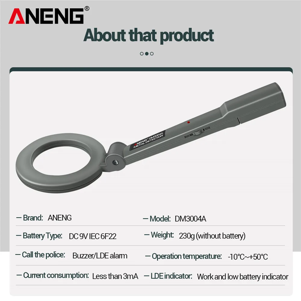 Metal Detector ANENG DM3004A Hand-held Tool Finder