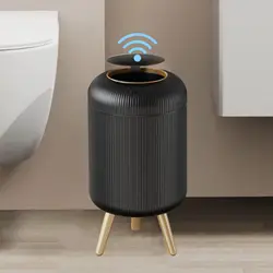 Smart Automatic Sensor Dustbin with Lid - 10L (Black)