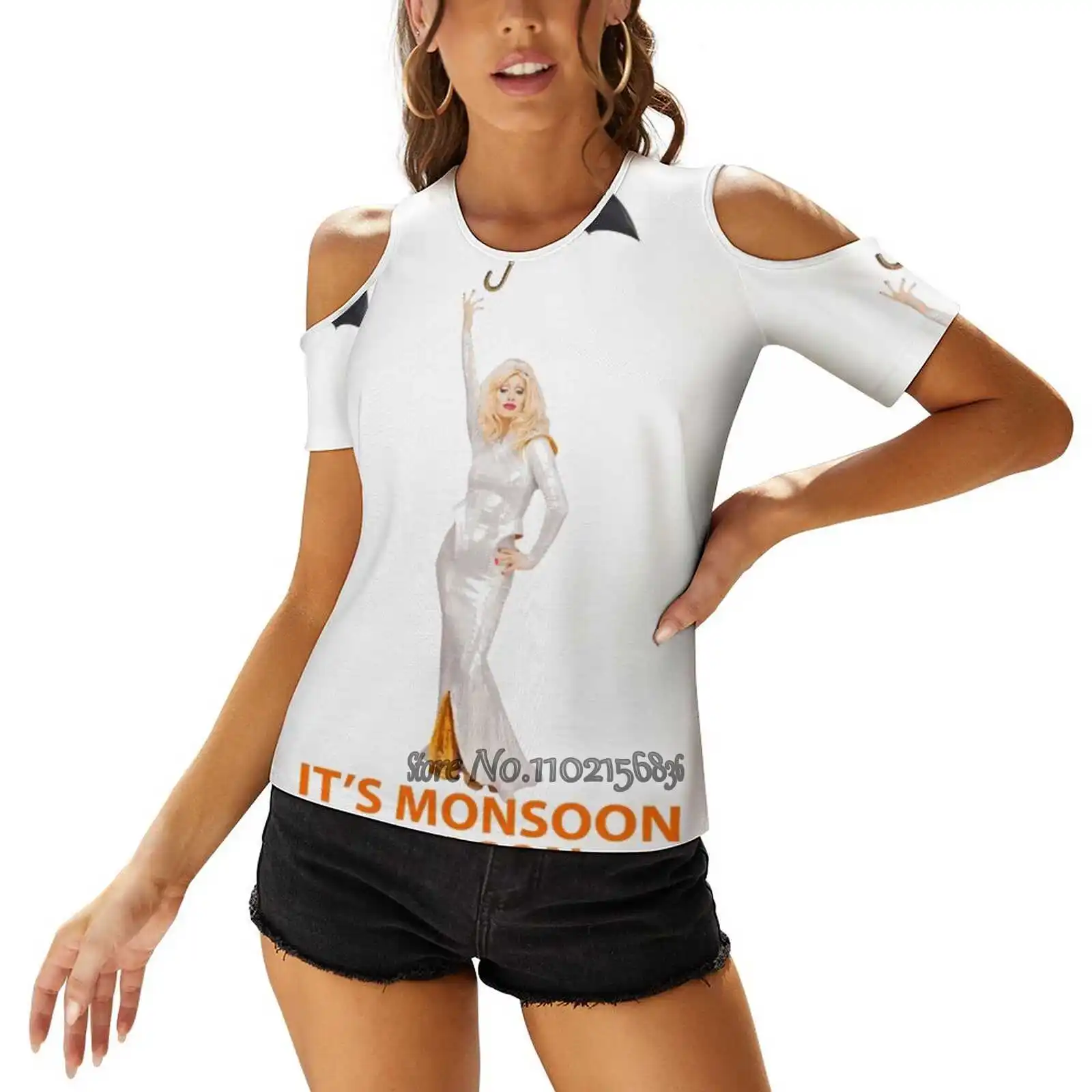 Monsoon Season Sexy T-Shirt Casual Top Pullover Ladies Top Back Allacciatura T-Shirt Jinkx Monsoon Jinx Jinks Rupaul Season 5 Drag
