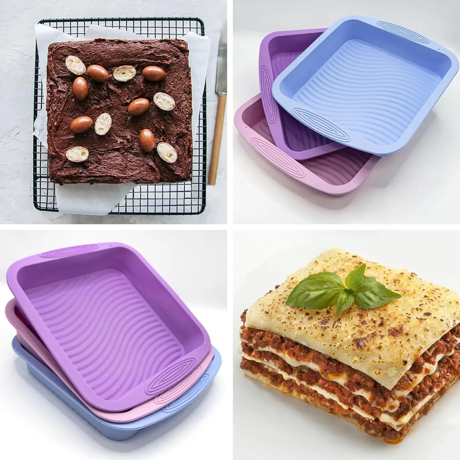 Square Cake Pan Toast Pan Bread Silicone Baking Forms 24CM cake mold baking pan