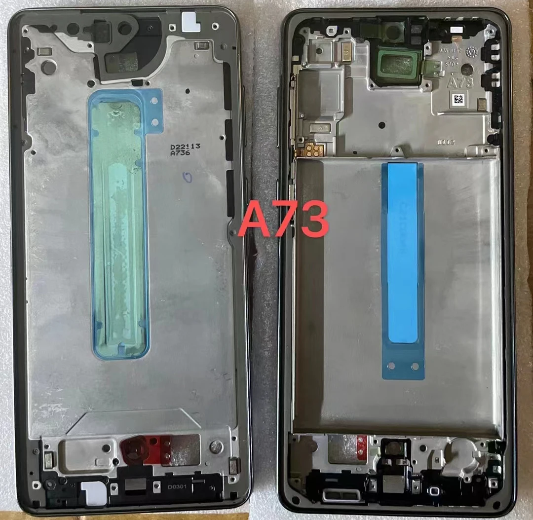 

For Samsung Galaxy A73 5G SM-A736 LCD Front Frame Bezel Middle Frame Housing Chassis With Button Plate Panel Smartphone Parts