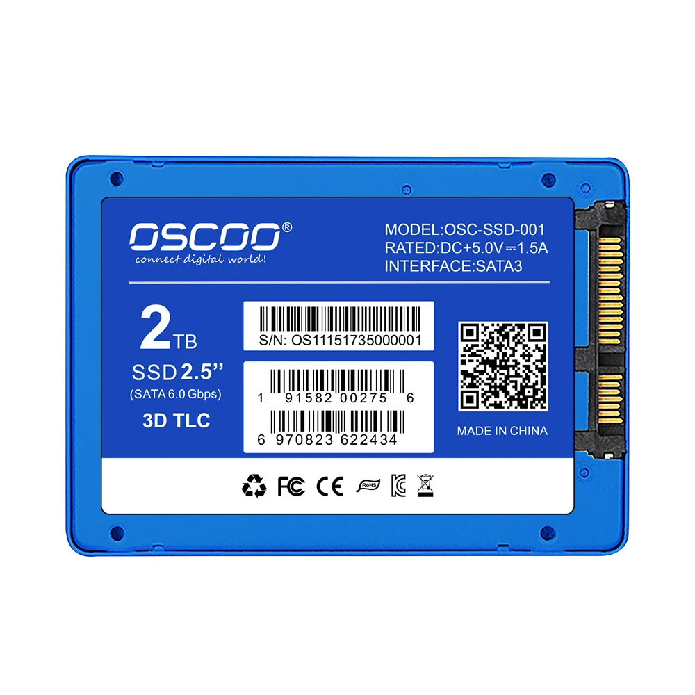 

OSCOO SSD Hard Drives 1TB 2TB Internal Solid State Disk Hard Drive SATA3 2.5 inch Laptop Desktop PC SSD 1TB