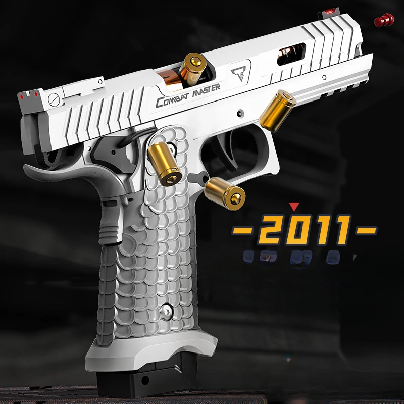 2011 Quick Release Toy Gun Mechanical Continuous Fire Detachable Pistol Outdoor Soft Bullet Airsoft Blaster for Children Gift 3