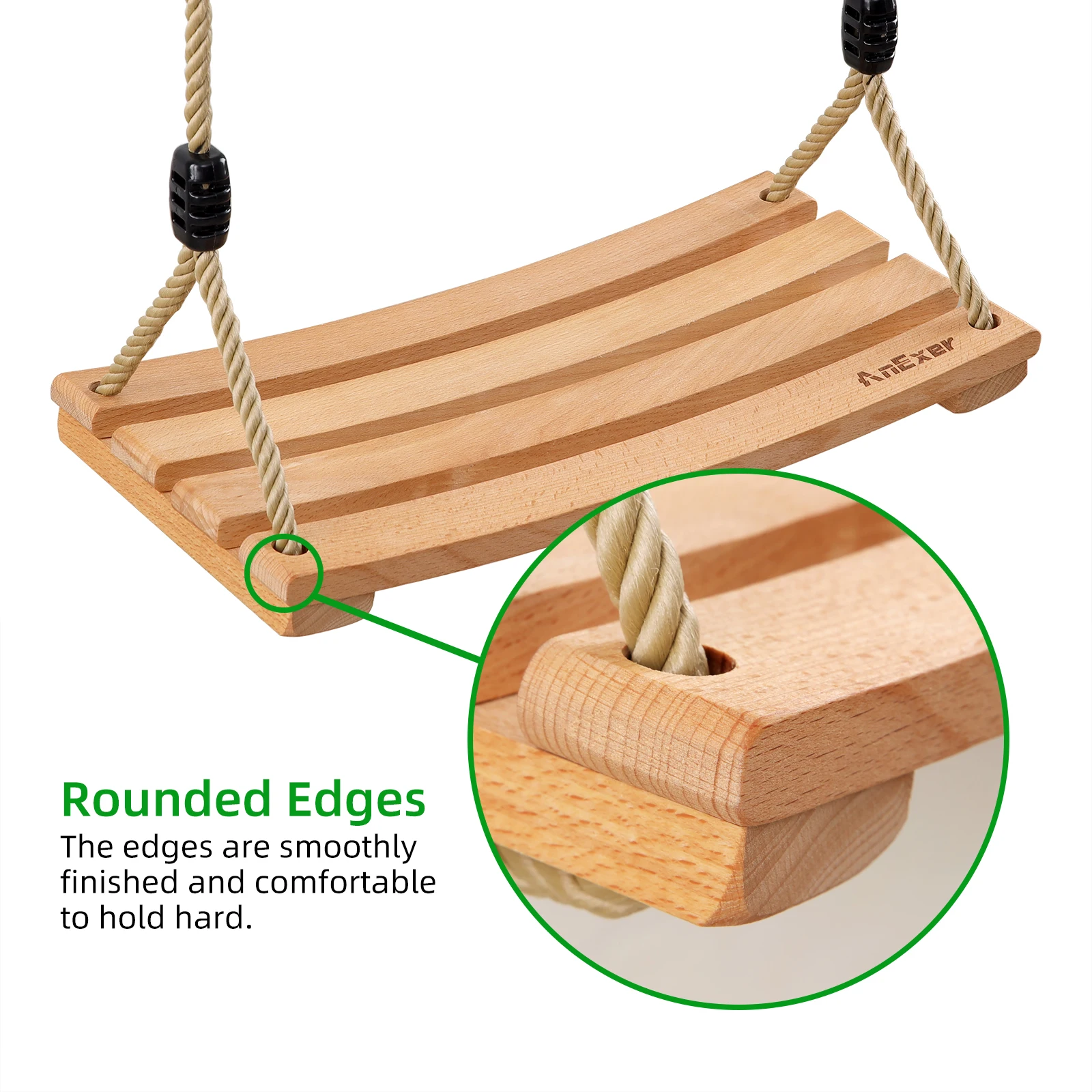 AnExer Wood Swing Set for Kids Garden Swing Seat Indoor and Outdoor anexer-wood-swing-set-for-kids-garden-swing-seat-indoor-and-outdoor