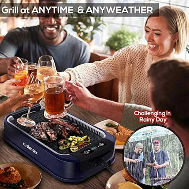 Indoor Grill Electric Grill Smokeless Grill Portable Korean BBQ Grill with  Turbo Smoke Extractor Technology, Non-stick bbq - AliExpress