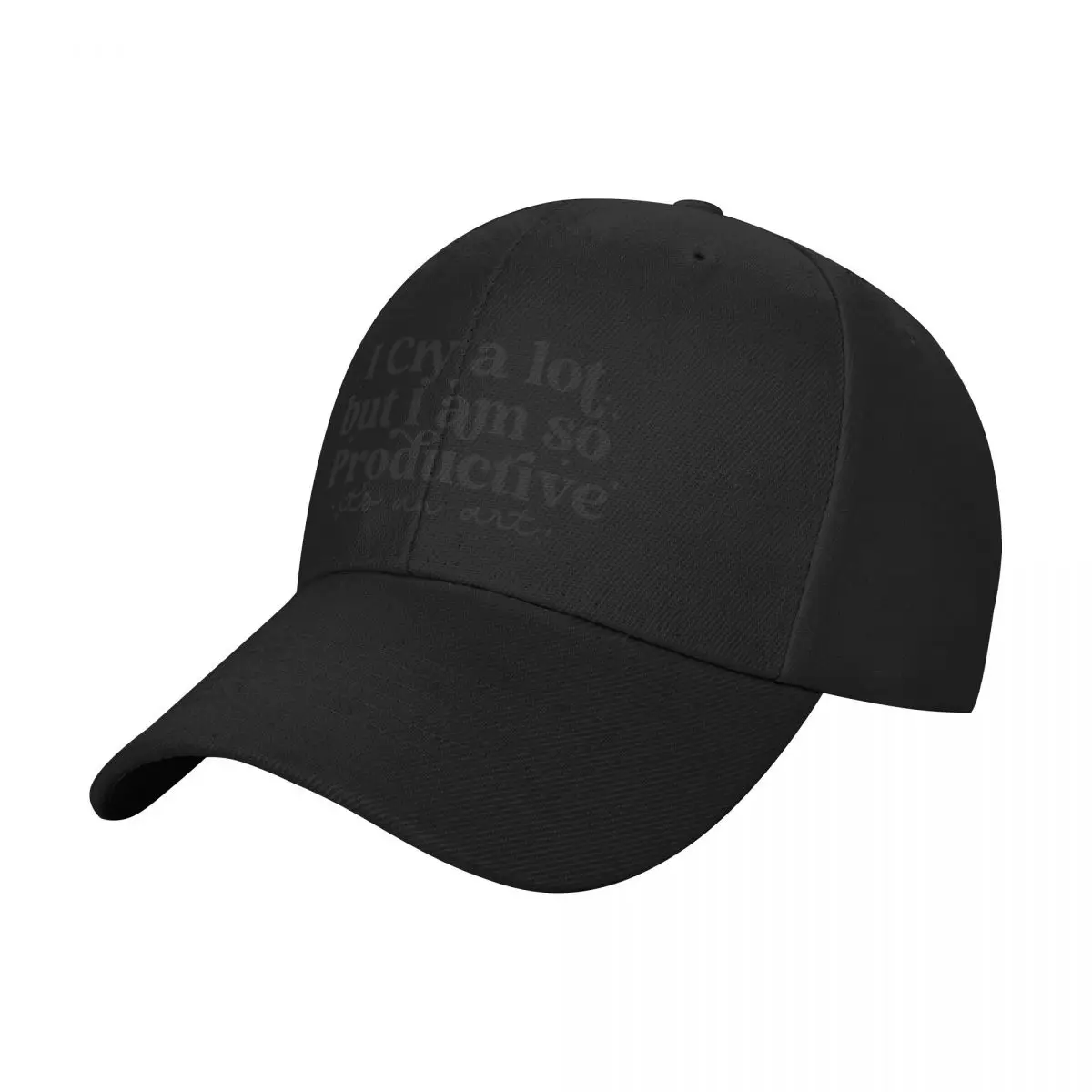 

I cry a lot but I am so productive It's an art Baseball Cap Sun Hat For Children Streetwear black Designer Man Women's