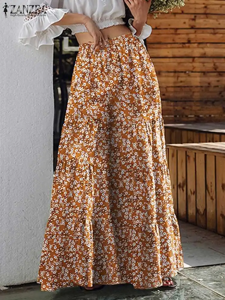Pantalon Femme Oppa Satin Jambes Larges - Marron Imprimé Animal, Taille 3X, Taille élastique NEUF