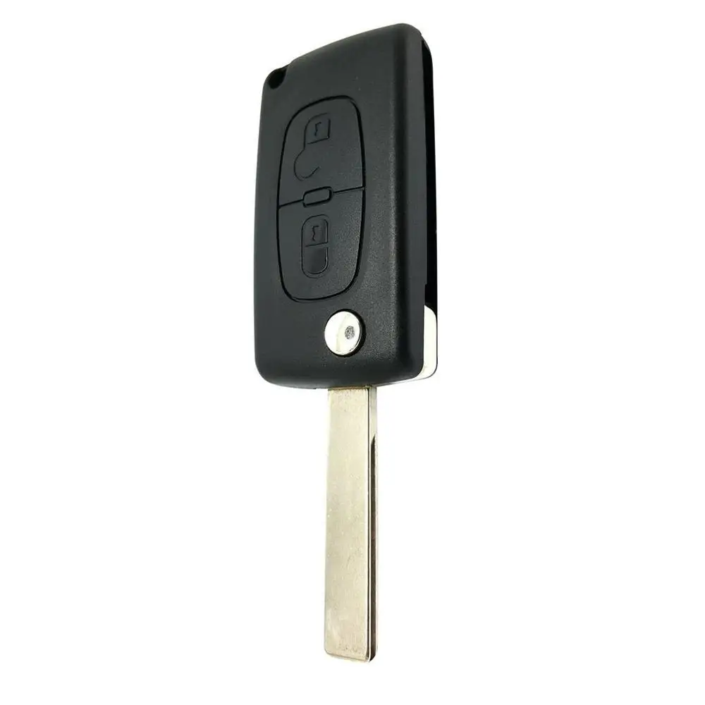 

Low price 2-Button Folding Housing Car Key Protective Case For Peugeot 207 307 407 308 Car Modification Accessories dropshipping