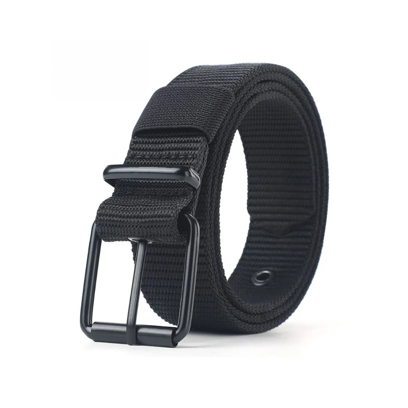 Perforated Canvas Men's Needle Buckle Student Youth Korean Version Multifunctional Denim Belt Military Training Extension