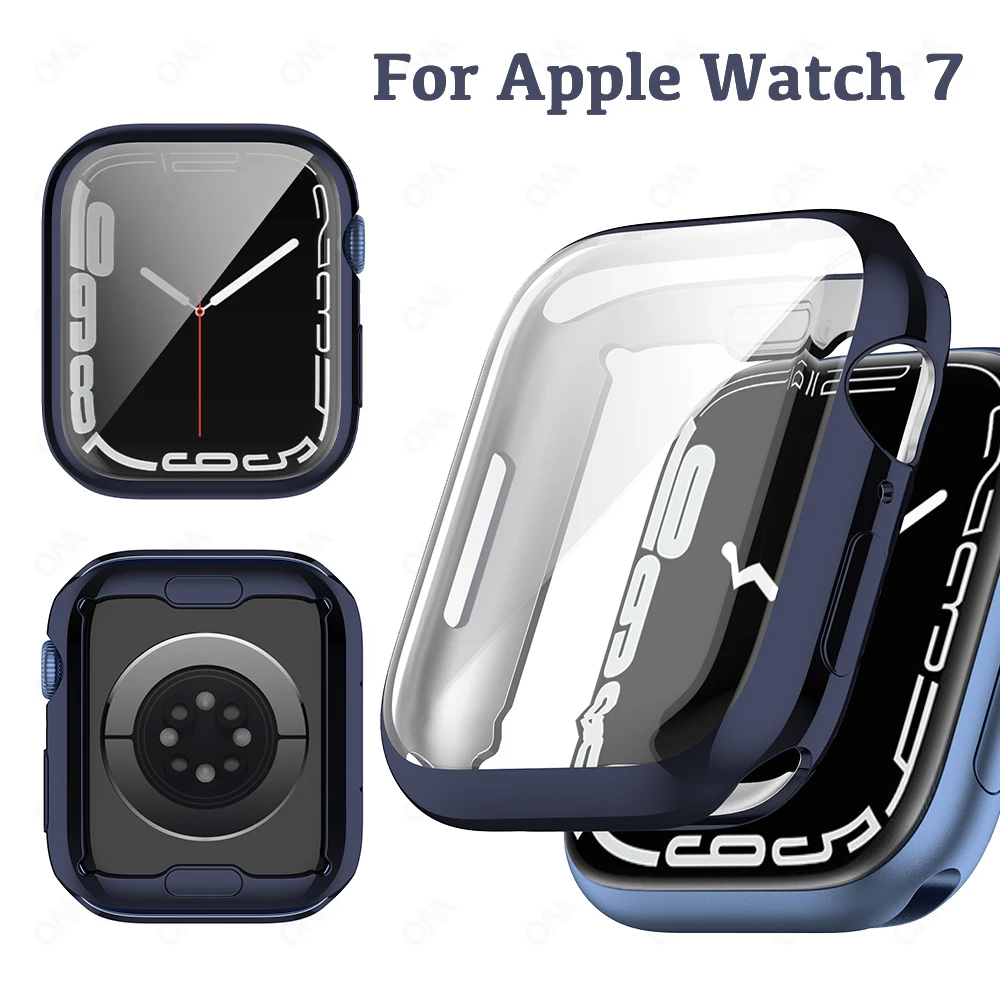 Защитный чехол для Apple Watch Series 7 41 45 мм ультра тонкий мягкий ТПУ iwatch защитный бампер