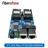 Gigabit Ethernet fiber switch 2 RJ45 UTP 2 SC fiber Optical Media Converter 2SC 2RJ45 Ethernet 10/100/1000M PCB 1