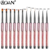 BQAN Liner Brush 5/7/9/11/12/15mm Nail Brush Hand Draw Tips Drawing Line Painting Pen Tools Manicure Nail Art Brush Decoration 6