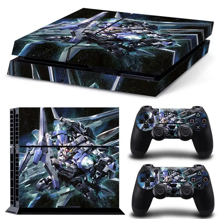 Naruto Gundam Dragon Ball Luffy Anime Vinyl Skin Sticker for PS4 Slim Console and 2 Controllers Decal Cover Game Accessories 