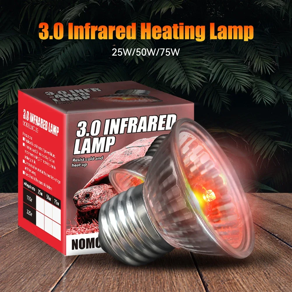Poultry Heating Light Bulb 25-75W 110/200V Breeding Insulation Animal Husbandry Heating Piglets Baking Lamps 3.0 Infrared Lamps