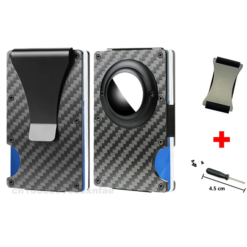 Tactical Wallet for Men AirTag Card Holder Credit Slim Front Clip RFID Blocking Minimalist Mens Gift Smart Purses with Accessory