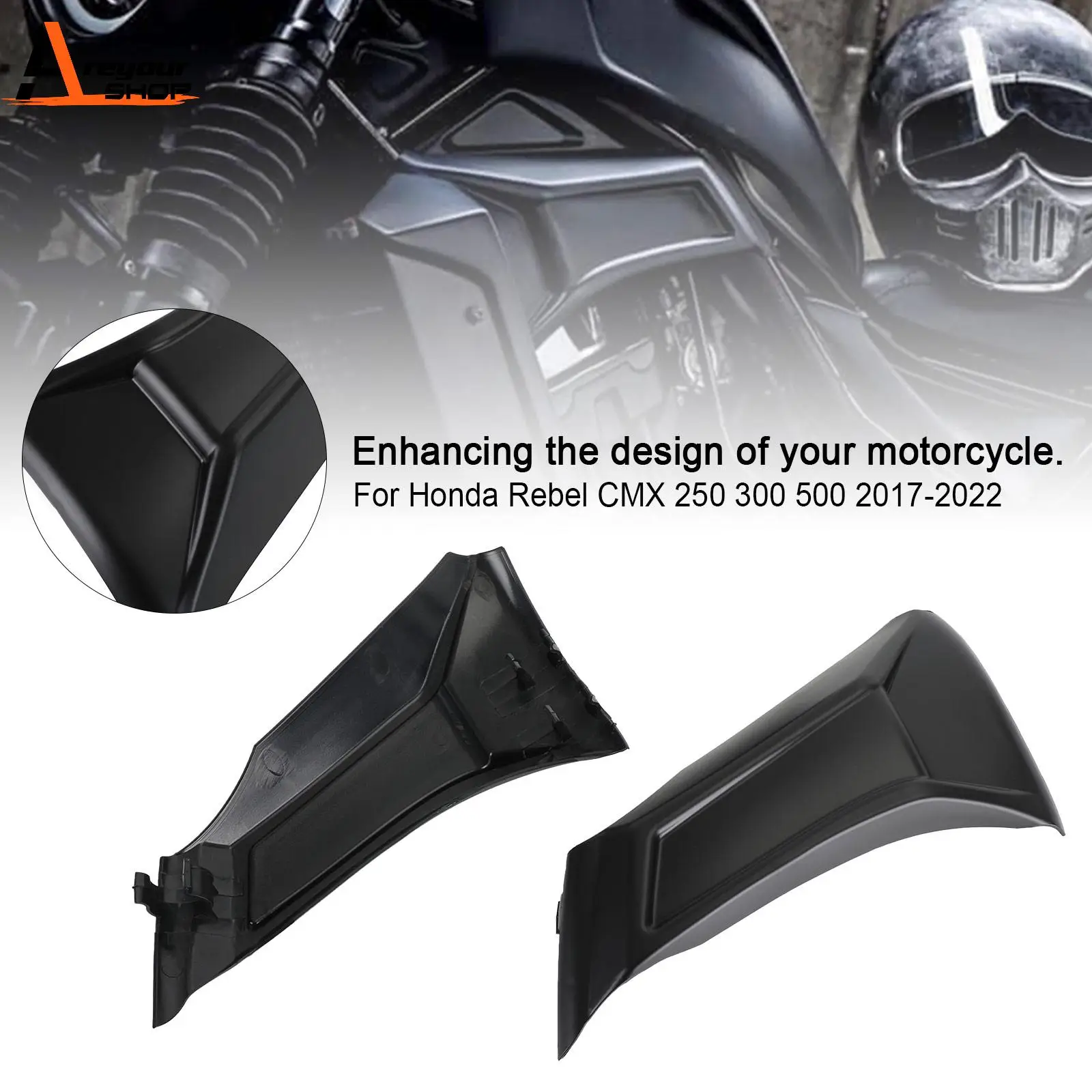 

Areyourshop ENGINE COVER SIDE FRAME FAIRING CASE FOR HONDA REBEL CMX 250 300 500 2017-2022