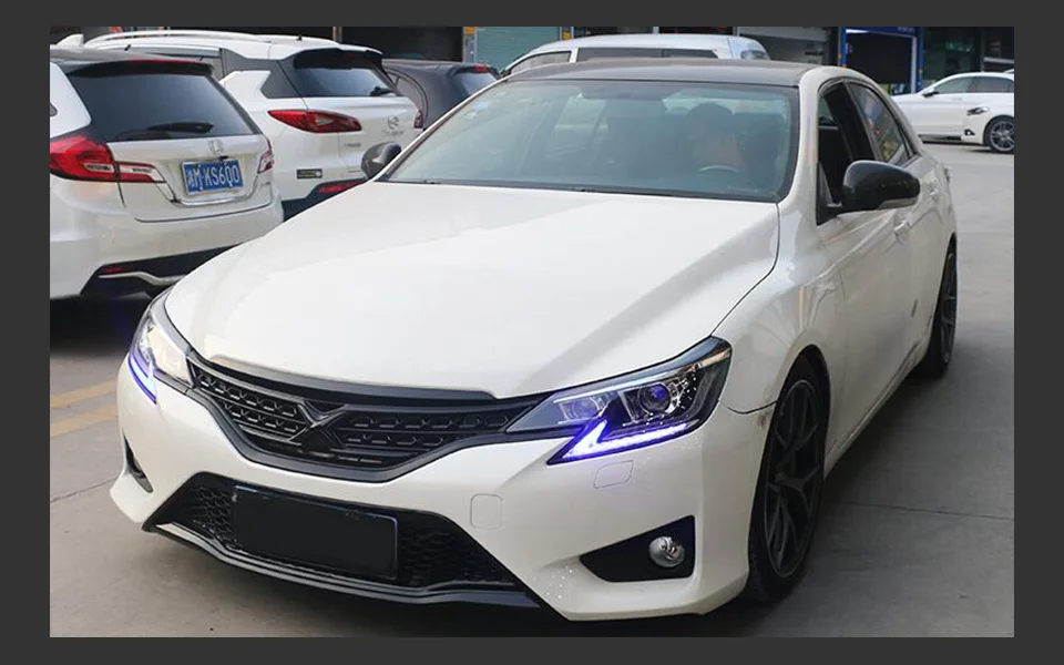 AKD Head Lamp for Toyota Reiz Mark X LED Headlight 2013-2017 Headlights Reiz DRL Turn Signal High Beam Angel Eye Projector Lens