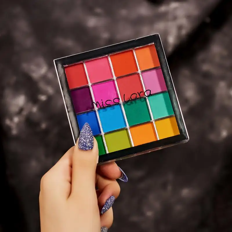 Transparent Acrylic Eyeshadow Palette Eyes Pigments Colorful Beauty Cosmetics Rainbow Eye Shadow 16 Colors Eyeshadow Palette