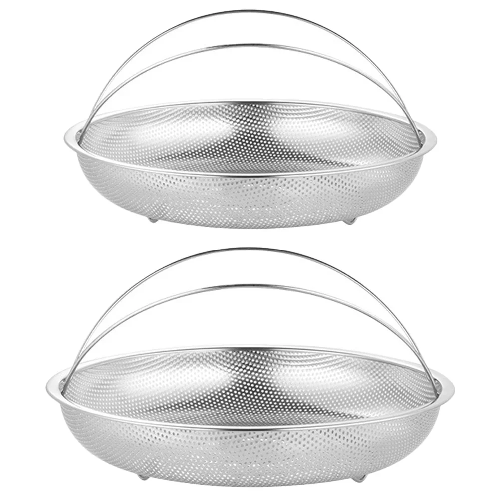 

Steamer Basket Cooking Stainless Steel Vegetable Insert Handle Strainer Rice Washer