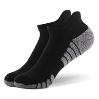 6 paires de chaussettes de course à fond de serviette épaissies chaussettes de bateau en maille chaussettes de sport respirantes antidérapantes chaussettes basses pour hommes chaussettes pour femmes 3
