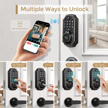 Smart Lock with Camera & Doorbell 5-in-1 Keyless Entry 3