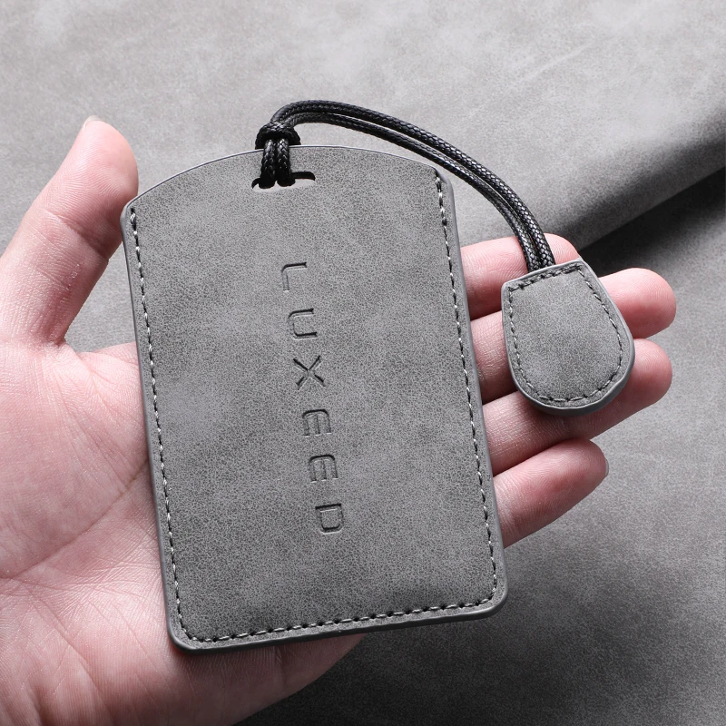 LUXEED R7 S7 가죽 자동차 키리스 리모컨 키 카드 키트 자동차 키체인 보호 쉘 장식 액세서리용 자동차 키 케이스 커버