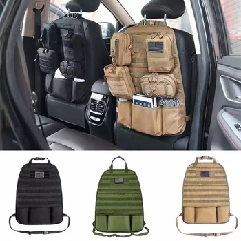 자동차 뒷좌석 홀더 전술 액세서리 육군 Molle 파우치 보관 가방, 군사 야외 자기 운전 사냥 좌석 커버 가방